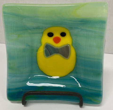 Dish - 5.5 - Green Easter Chick