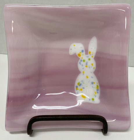 Dish - 5.5 - Pink Easter Bunny