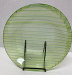 Bowl - 9 - Green Stripe Stacked Glass