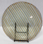Plate 10 - Orange Stripe Stacked Glass