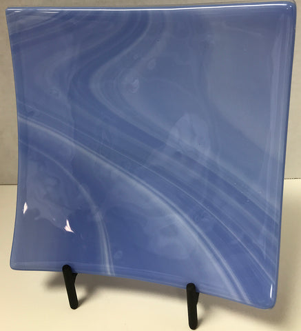 Plate -  Light Blue Swirl