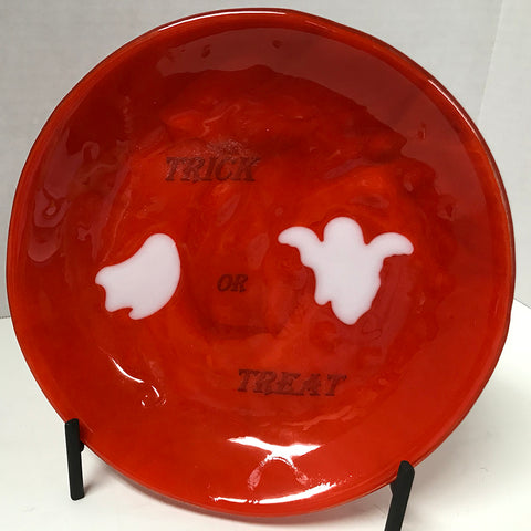 Bowl - Orange Trick or Treat with Ghosts