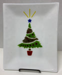 Tray - 9.11 - White with Christmas Tree