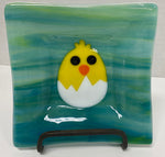 Dish - 5.5 - Green Easter Chick