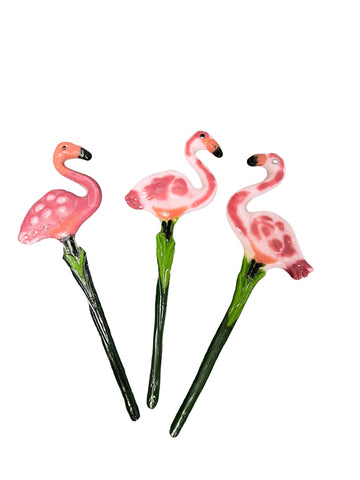 Garden Stakes Flamingos