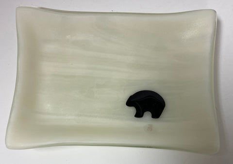Soap Dish - White with Bear