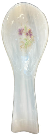 Spoon Rest - White Iris