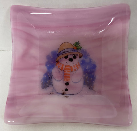 Dish - 4.4 - Pink Snowman